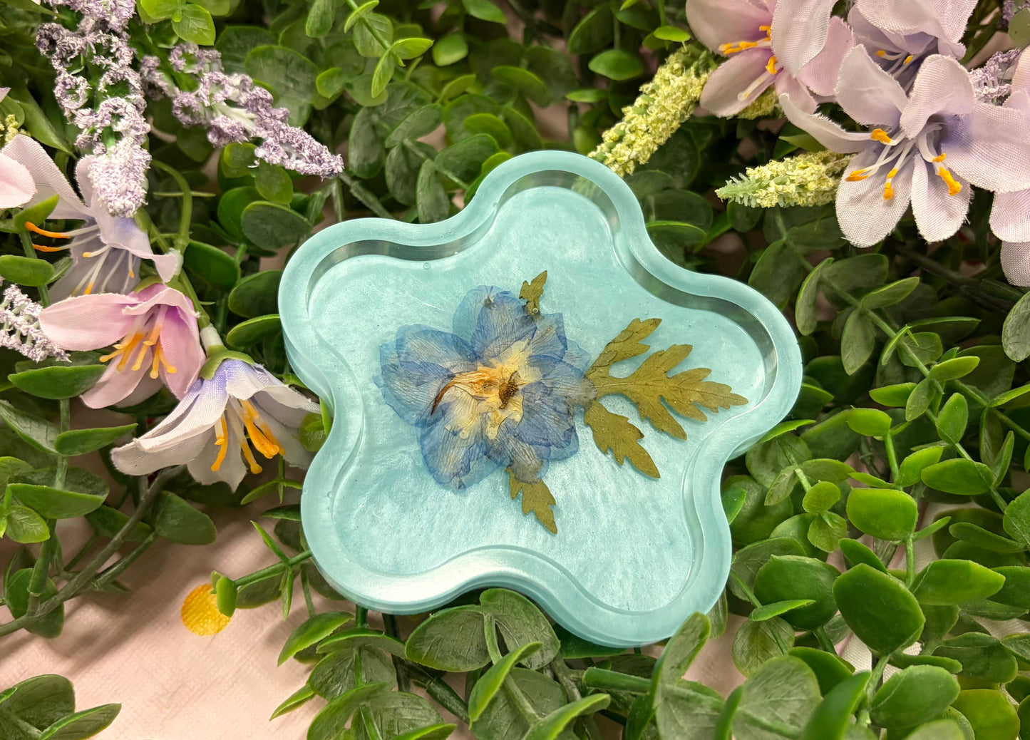 Blue Floral Coaster