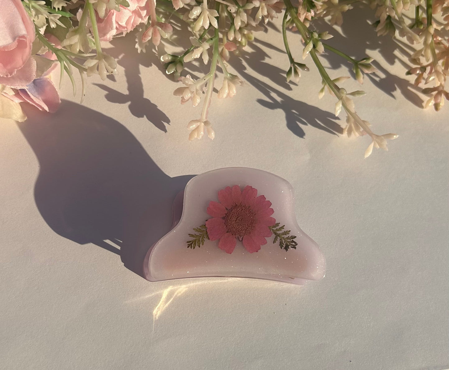 Light Purple Floral Hair Claw