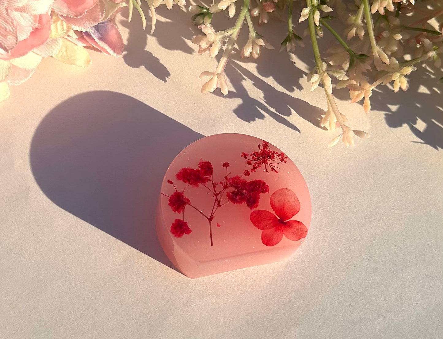 Floral Red Photo Holder