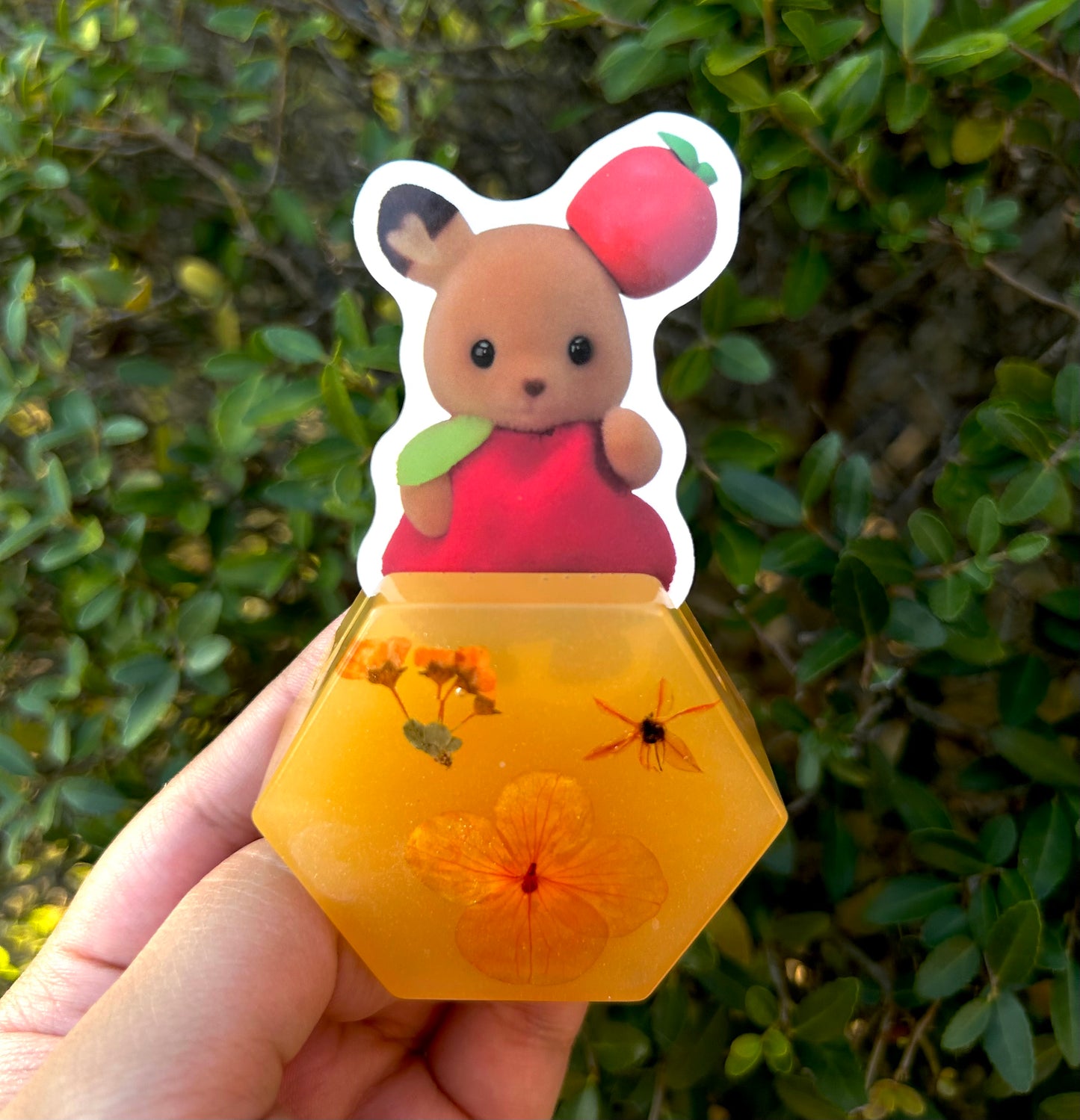 Floral Orange Photo Holder