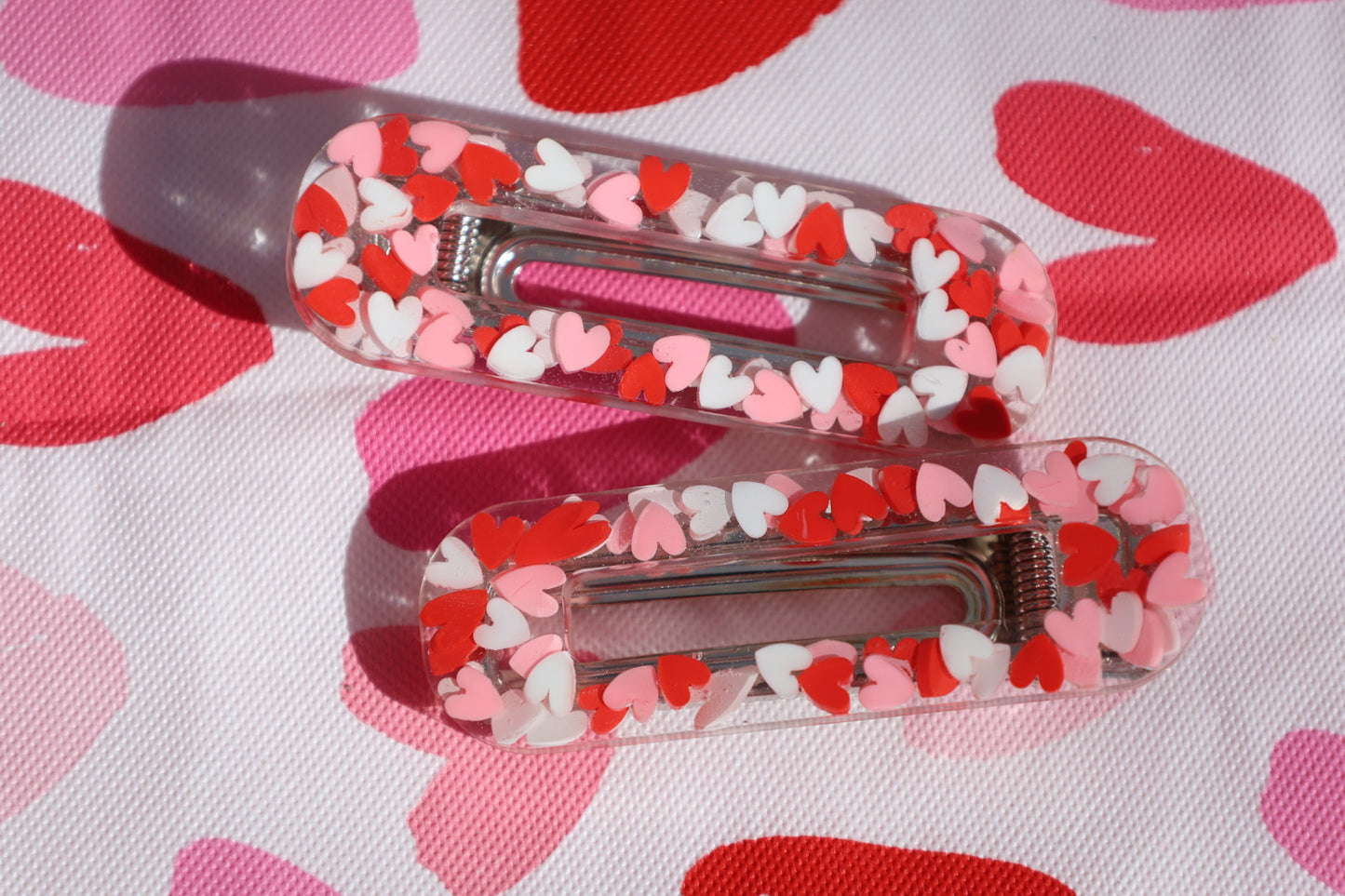 Confetti Valentine Hair Clips