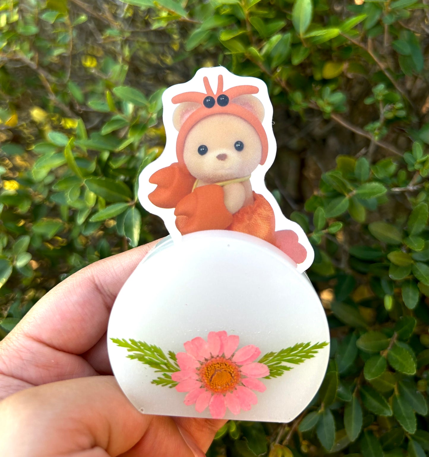 Floral White Photo Holder