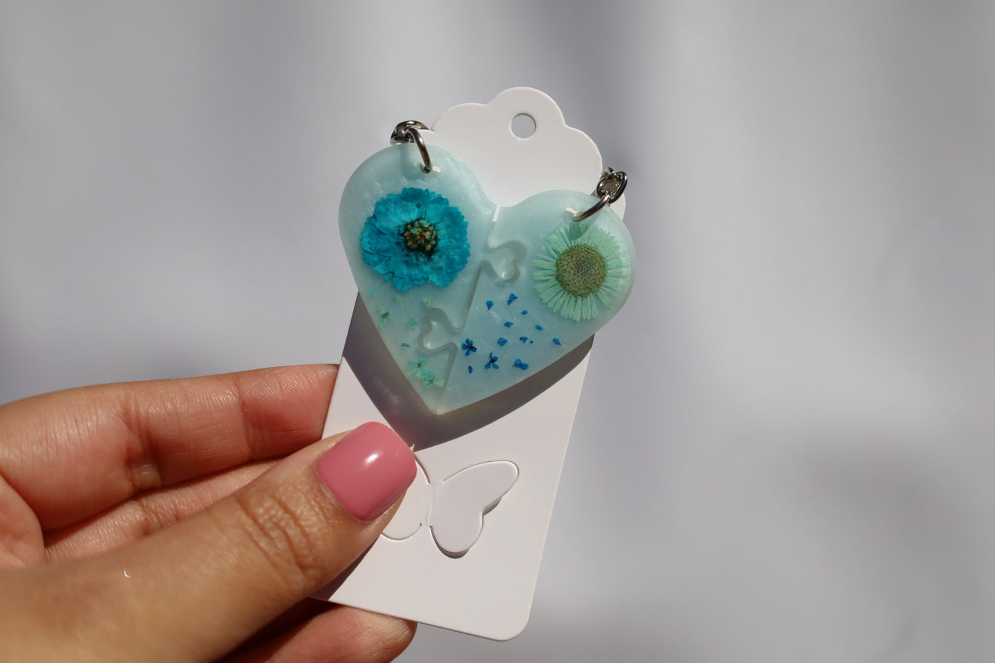 Blue Locket Keychain