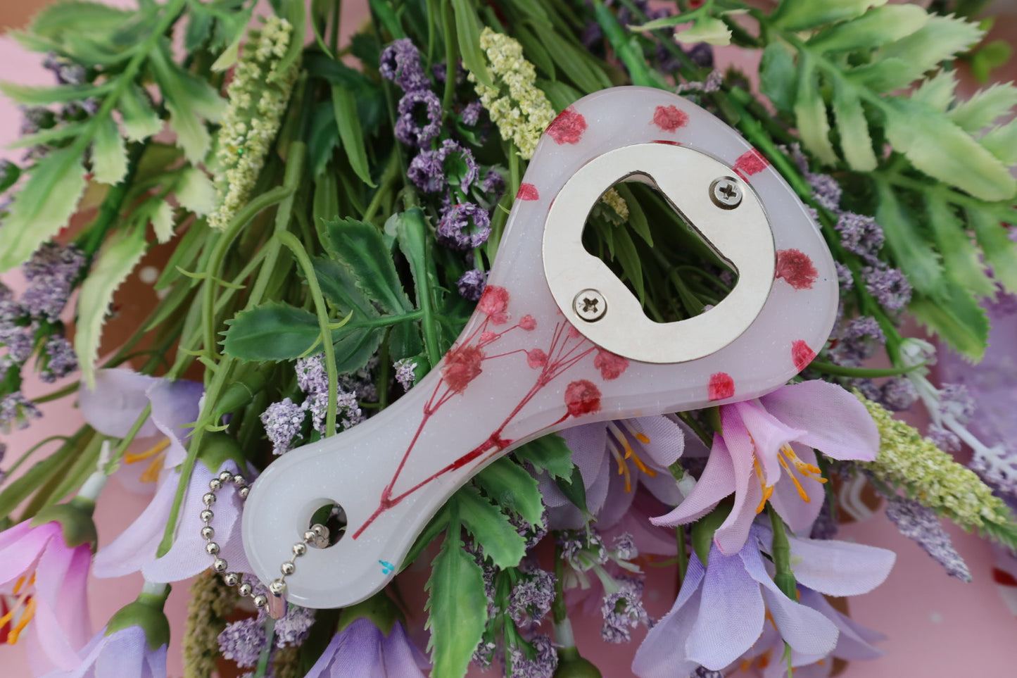 Red Floral Bottle Opener