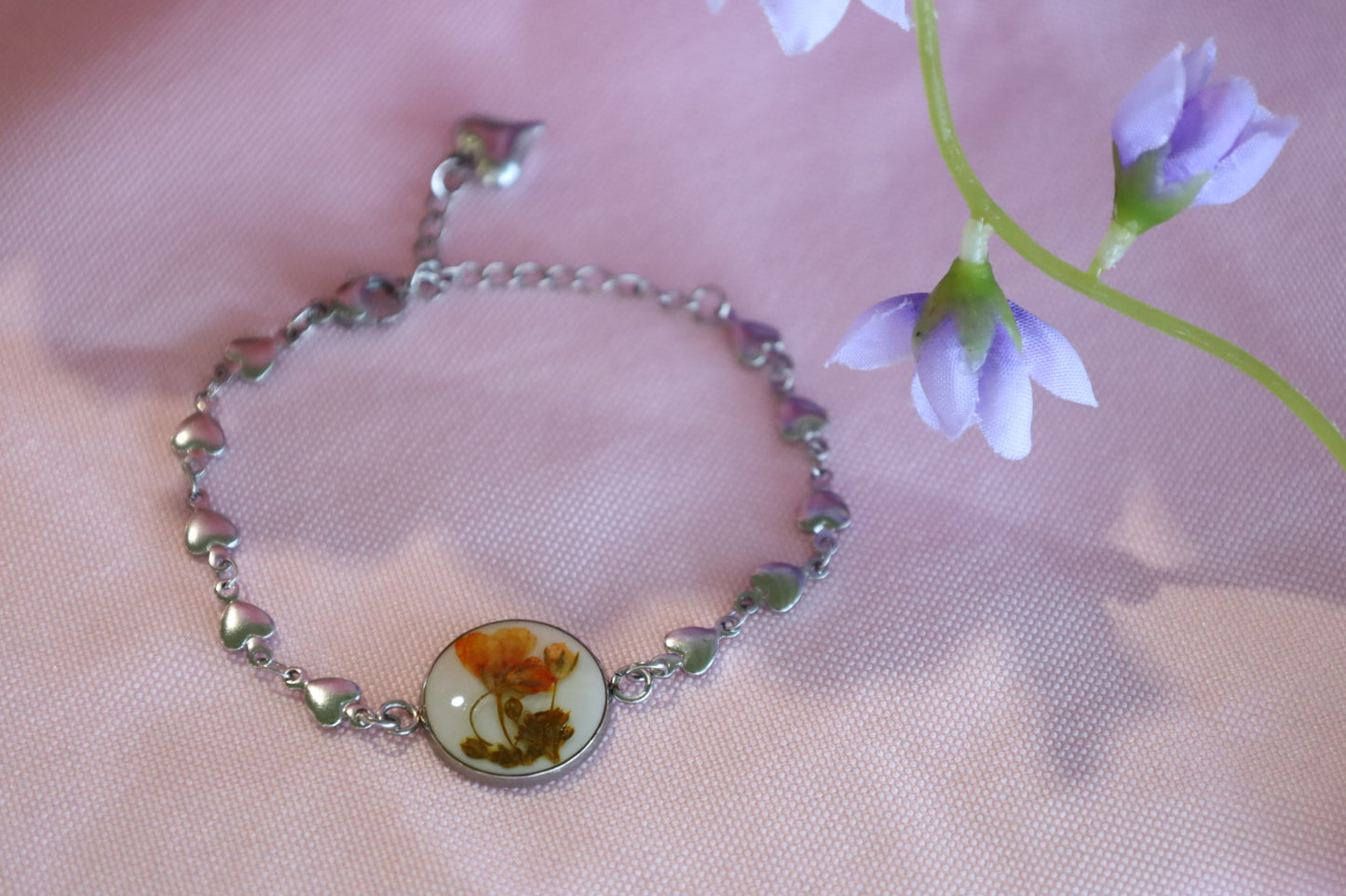Orange Floral Bracelet