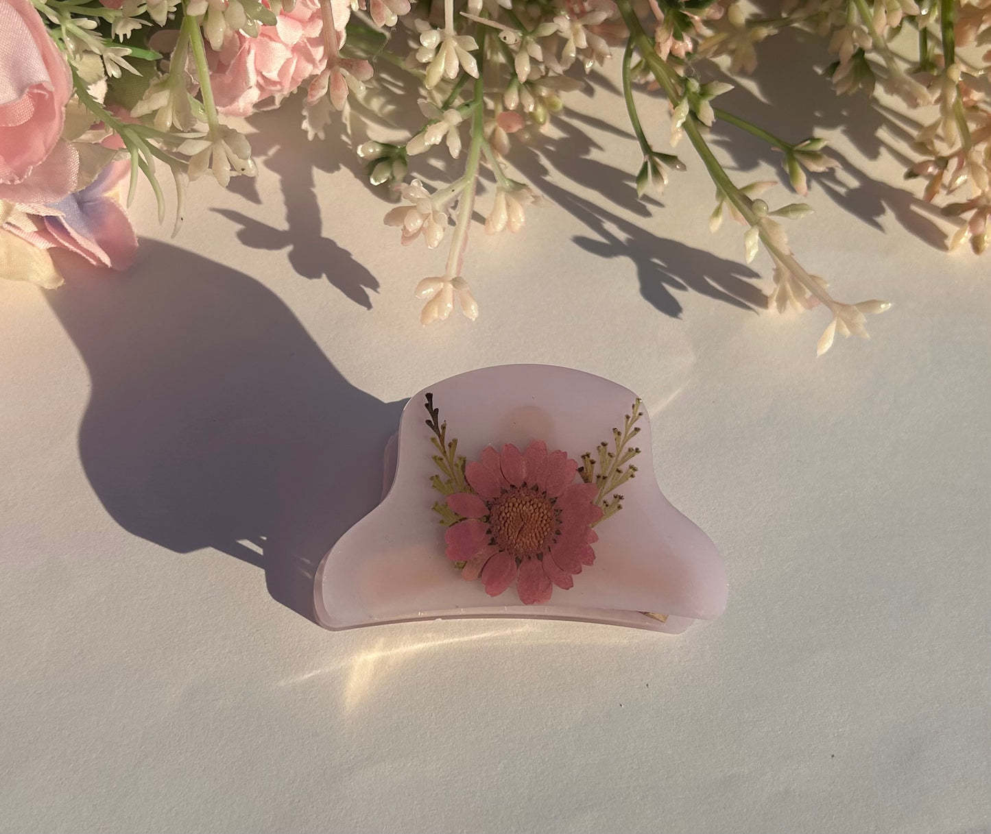 Light Purple Floral Hair Claw