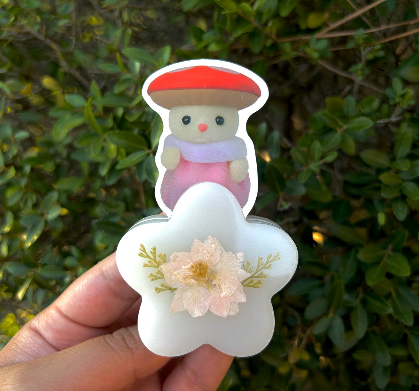 Floral White Photo Holder