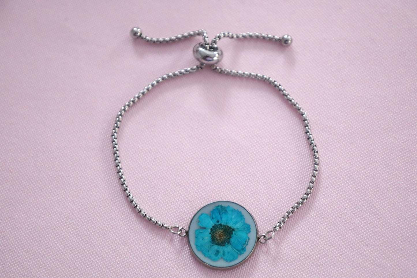 Blue Floral Bracelet