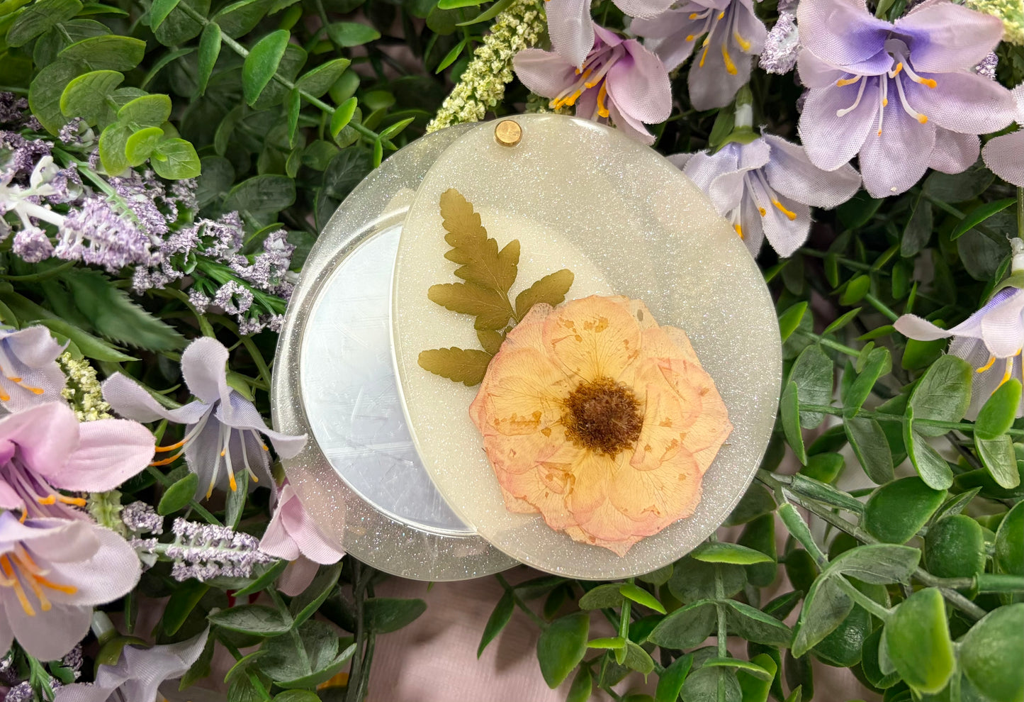 Floral Compact Mirror