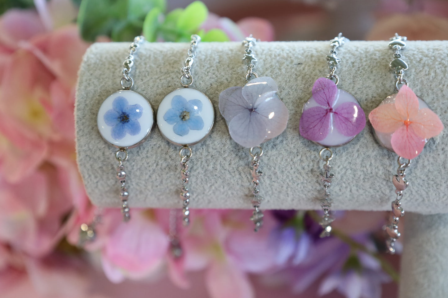Blue Floral Bracelet