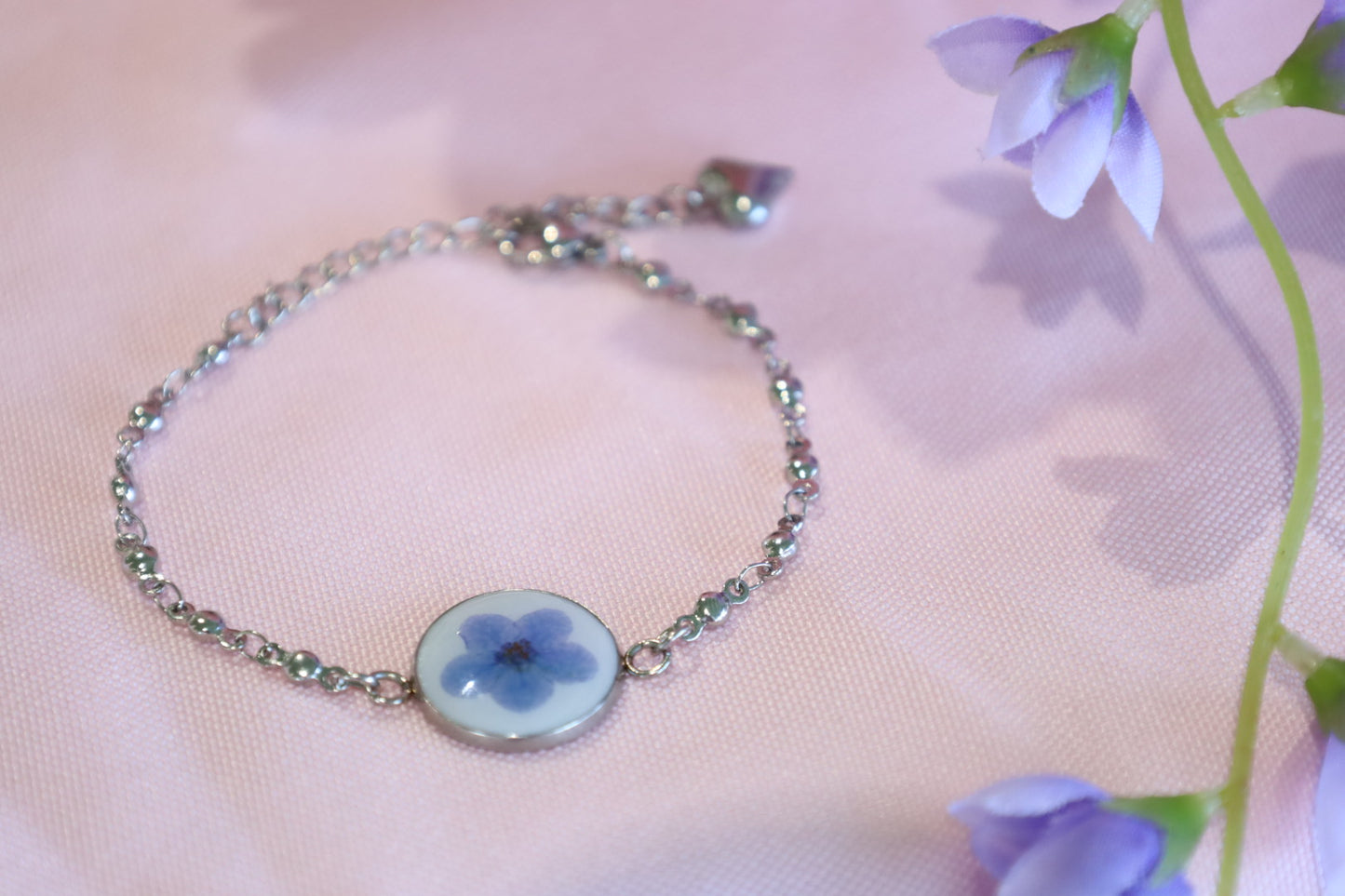 Blue Floral Bracelet