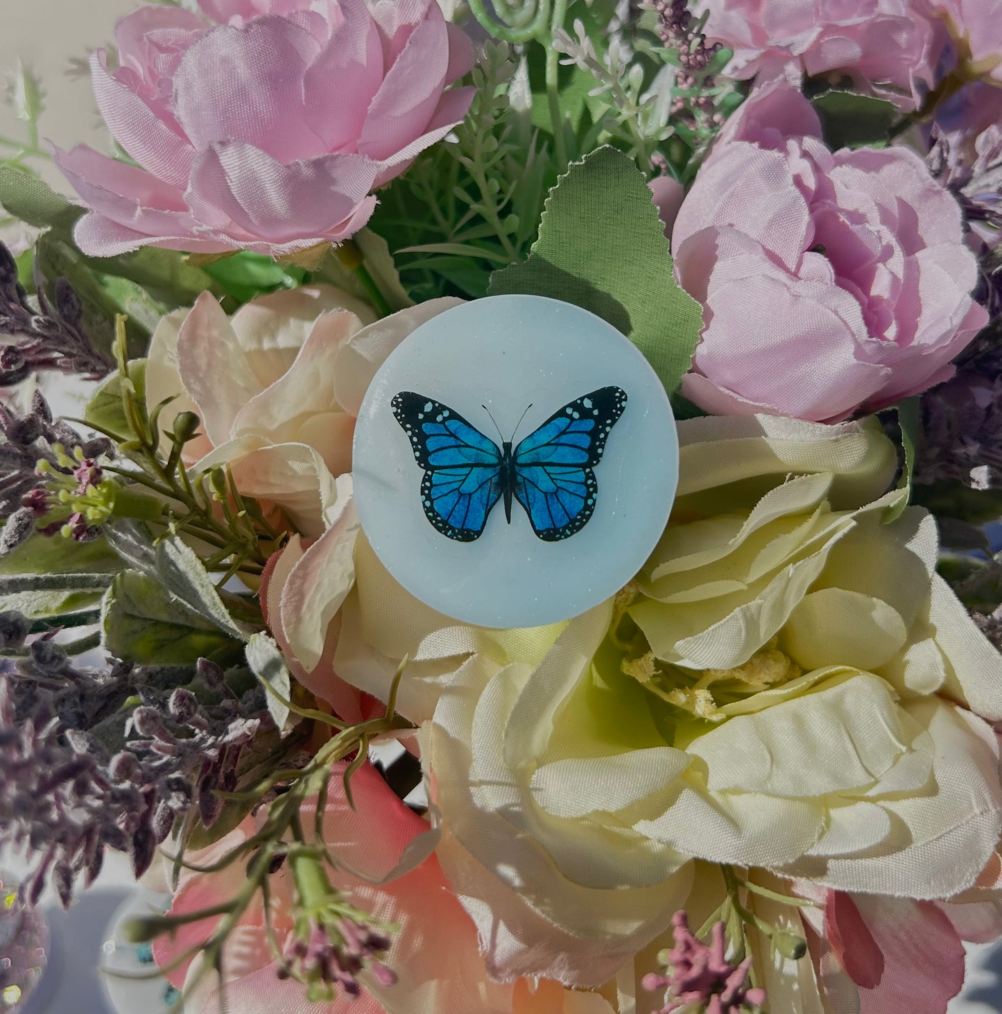 Blue Butterfly Phone Pop Grip