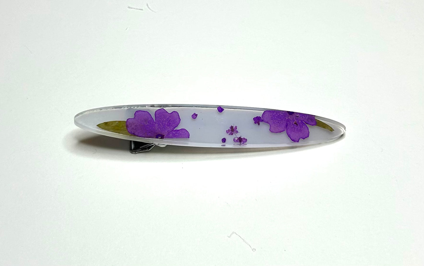 Purple Floral Hair Clip