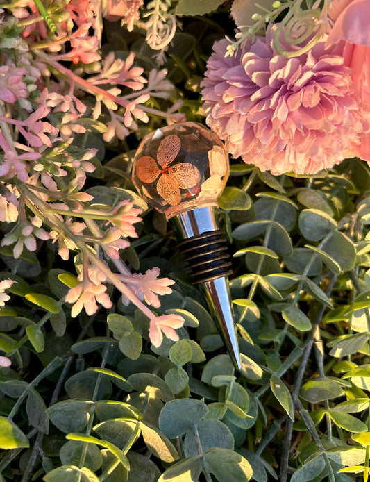 Transparent Floral Wine Stopper