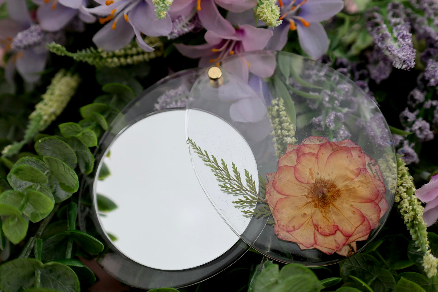 Floral Compact Mirror