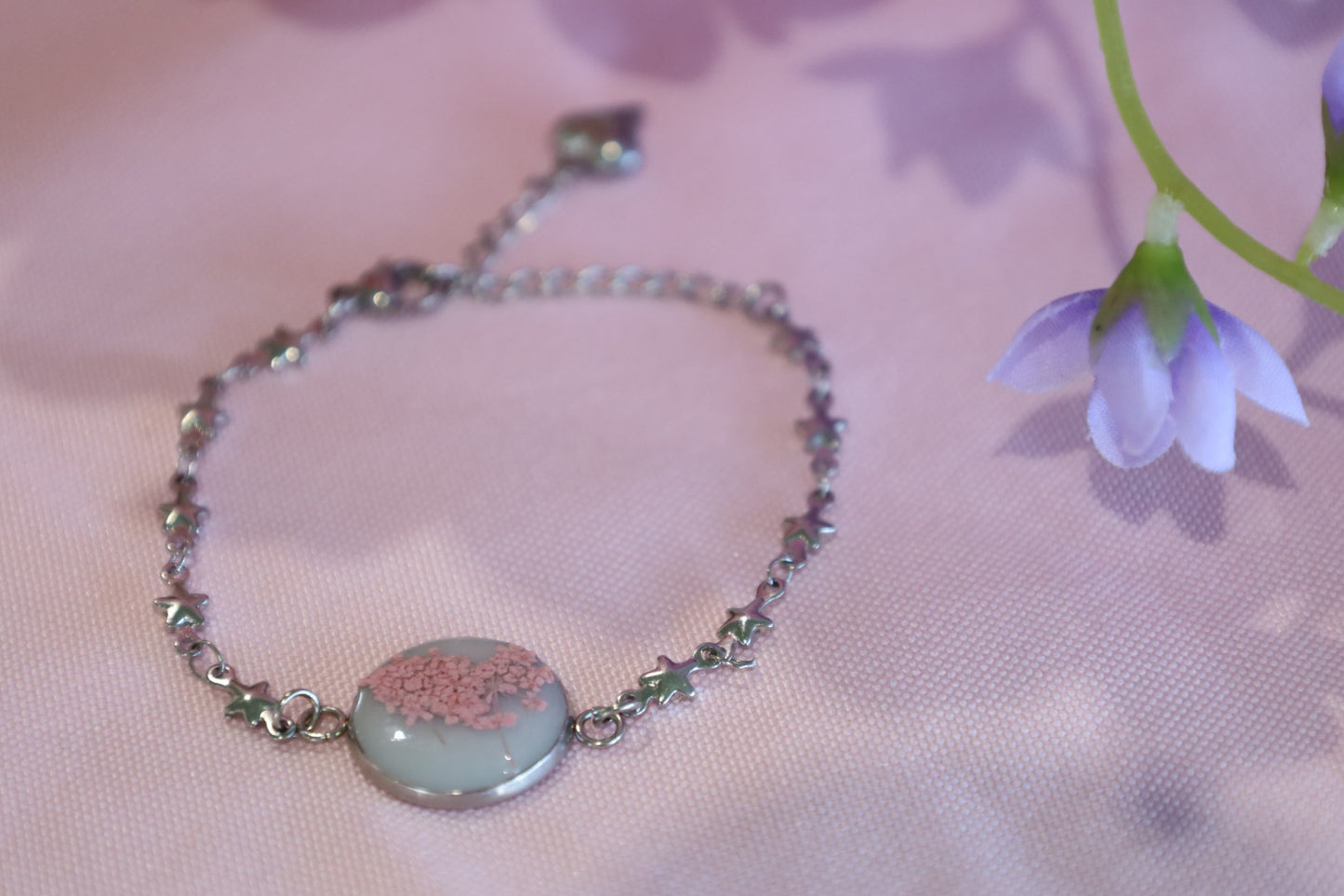 Pink Floral Bracelet
