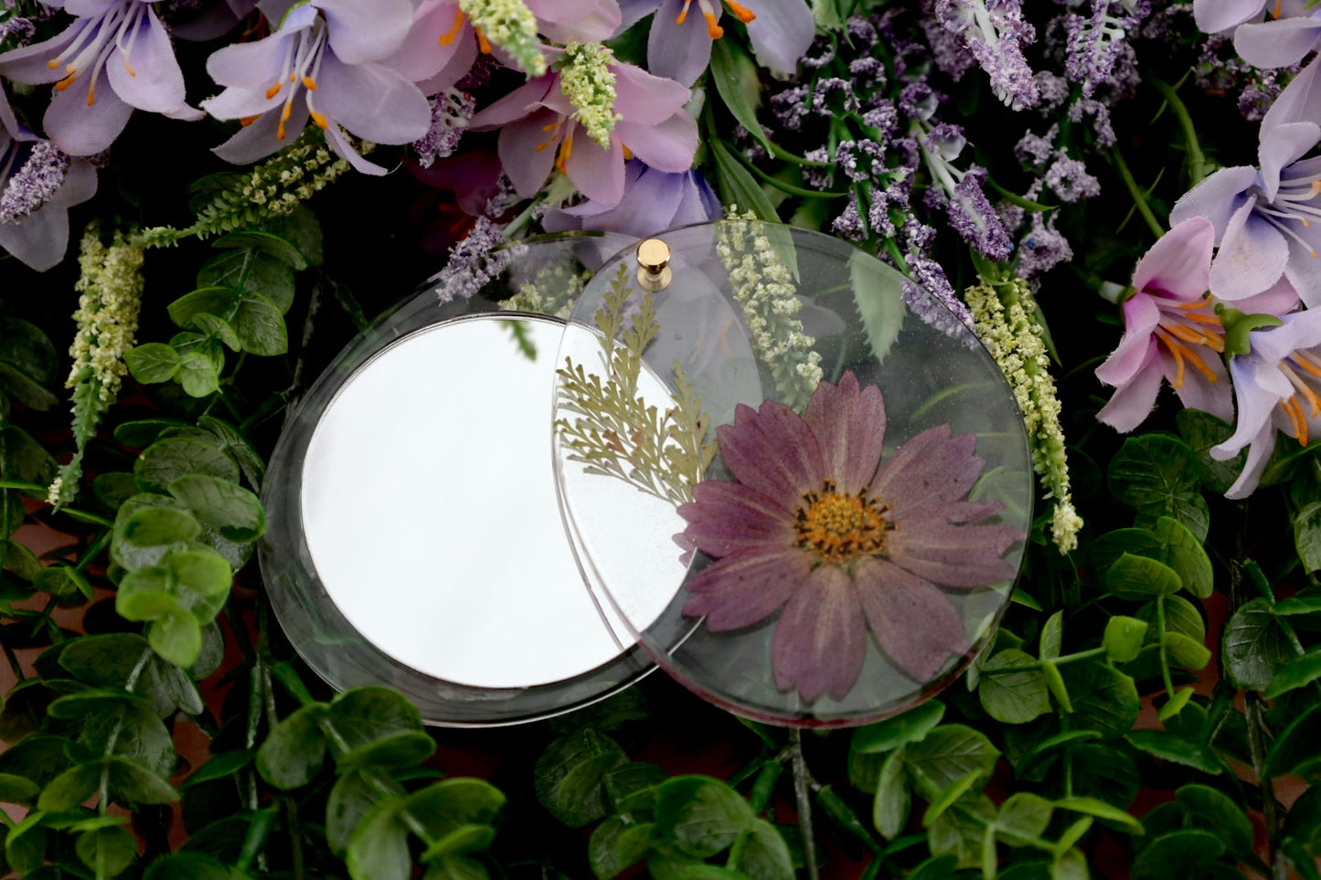 Purple Compact Mirror