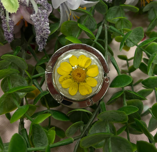 Yellow Floral Purse Holder