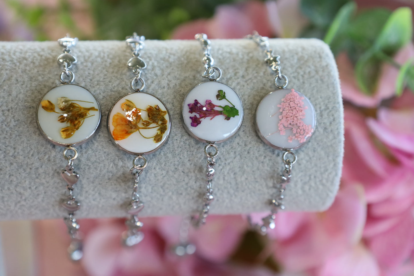 Pink Floral Bracelet