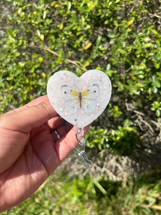 Glitter Butterfly Badge Holder