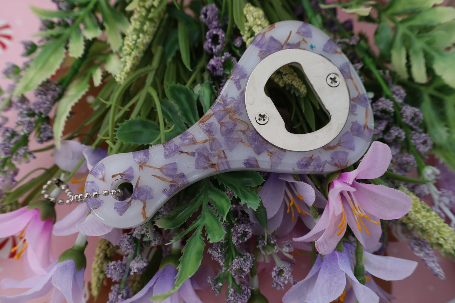 Purple Floral Bottle Opener
