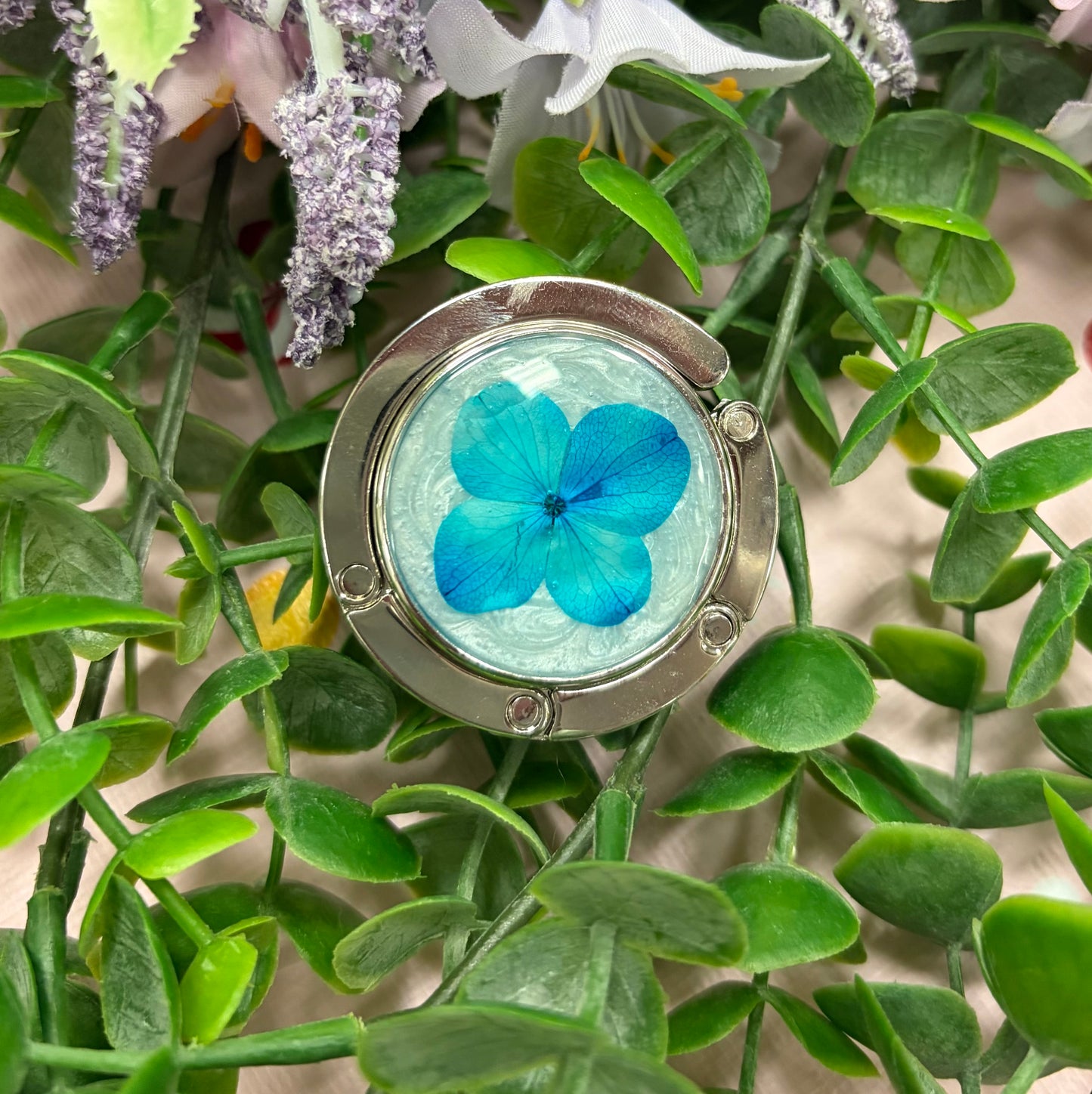 Blue Floral Purse Holder