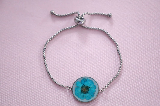 Blue Floral Bracelet