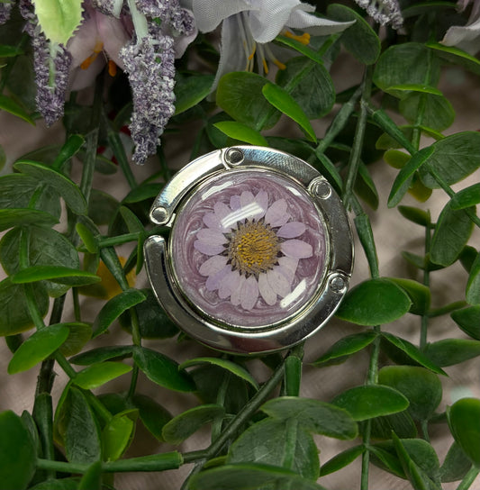 Purple Floral Purse Holder