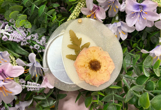 Floral Compact Mirror