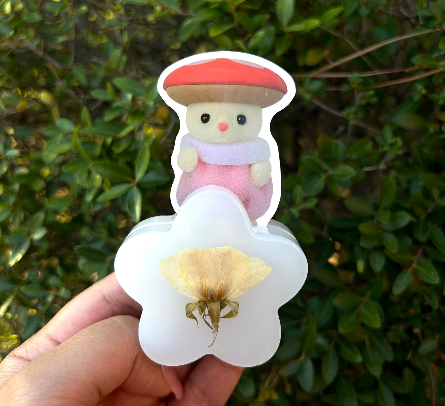 Floral White Photo Holder