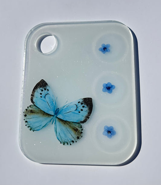 Light Blue Butterfly Makeup/Paint Palette