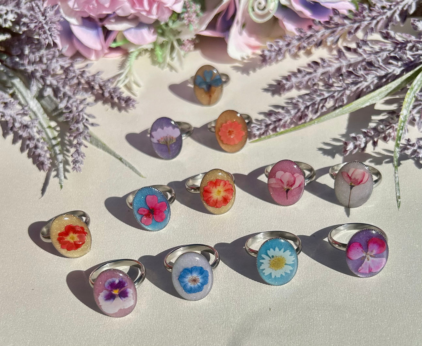 Oval Floral Rings (Randomly Chosen)