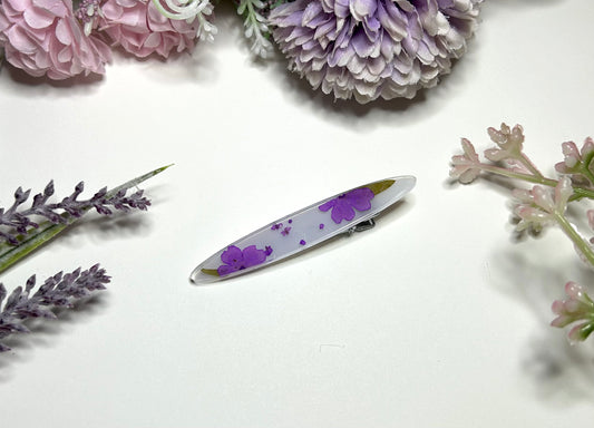 Purple Floral Hair Clip